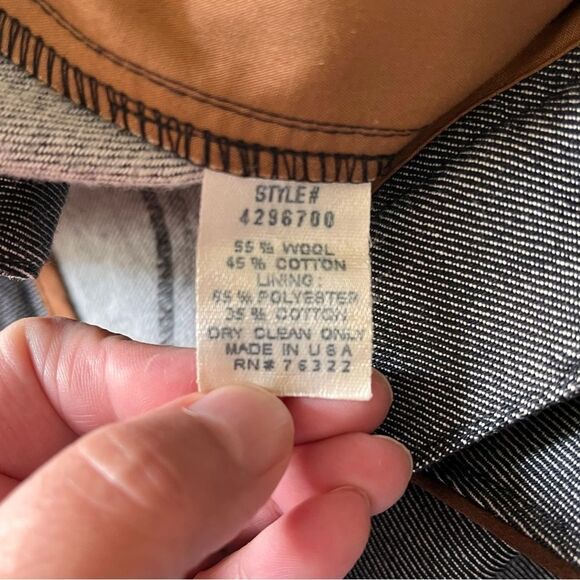 Tocca Dark Gray Wool-Blend Trousers with Brown Trim Style 4296700 Size 12 - Picture 6 of 10